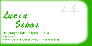 lucia sipos business card